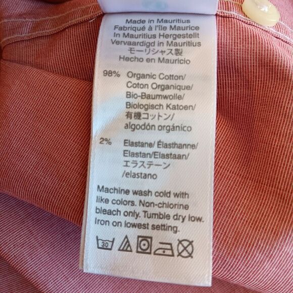 J Crew Men's Size S Slim Fit Long Sleeve Red Organic Cotton Button Down Shirt - Picture 8 of 8